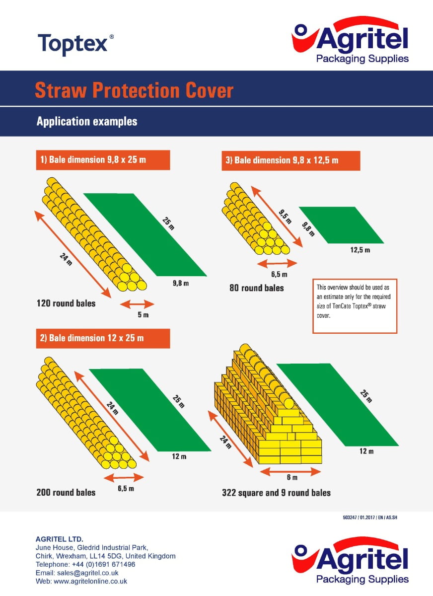 Straw and hay bale protection covers - TenCate Industrial Fabrics